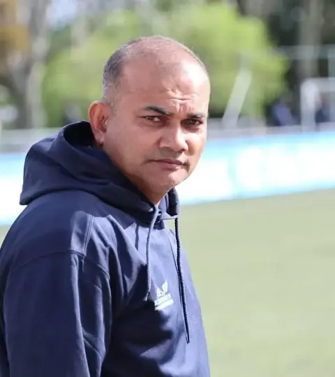 Azmat Begg, Coach, Hawke's Bay Sanatan, at the ground